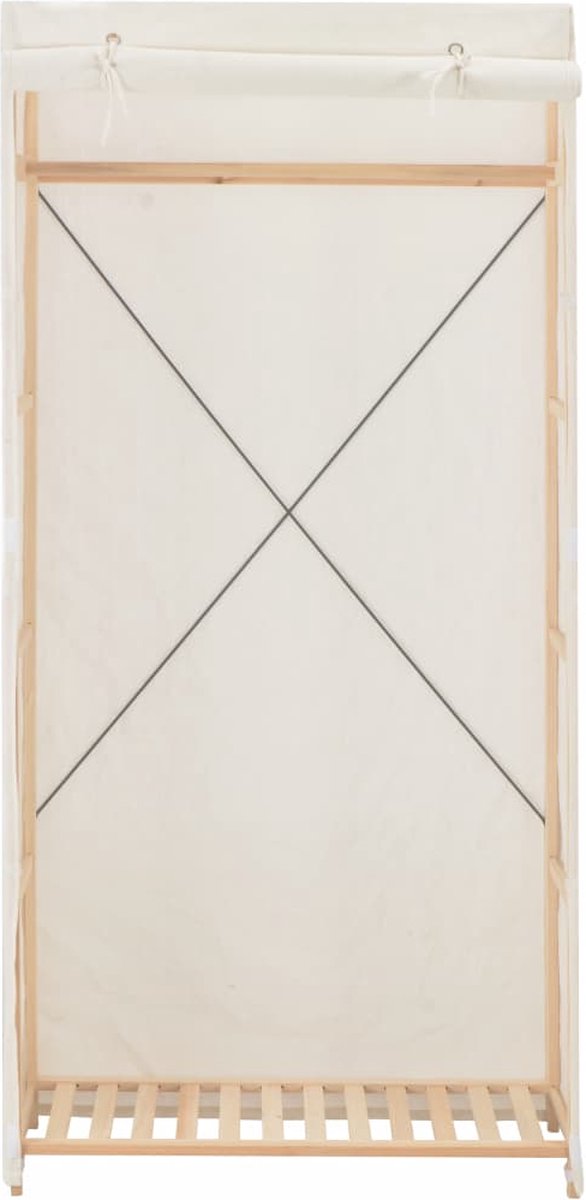 Vidaxl Kledingkast 79x40x170 Cm Stof - Wit