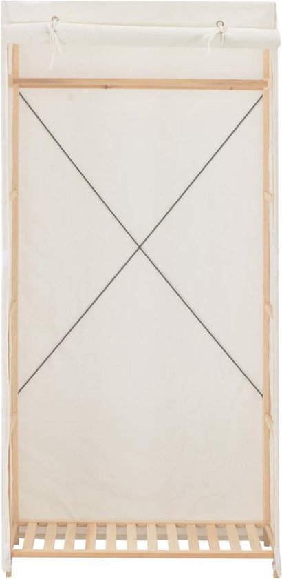 Vidaxl Kledingkast 79x40x170 Cm Stof - Wit
