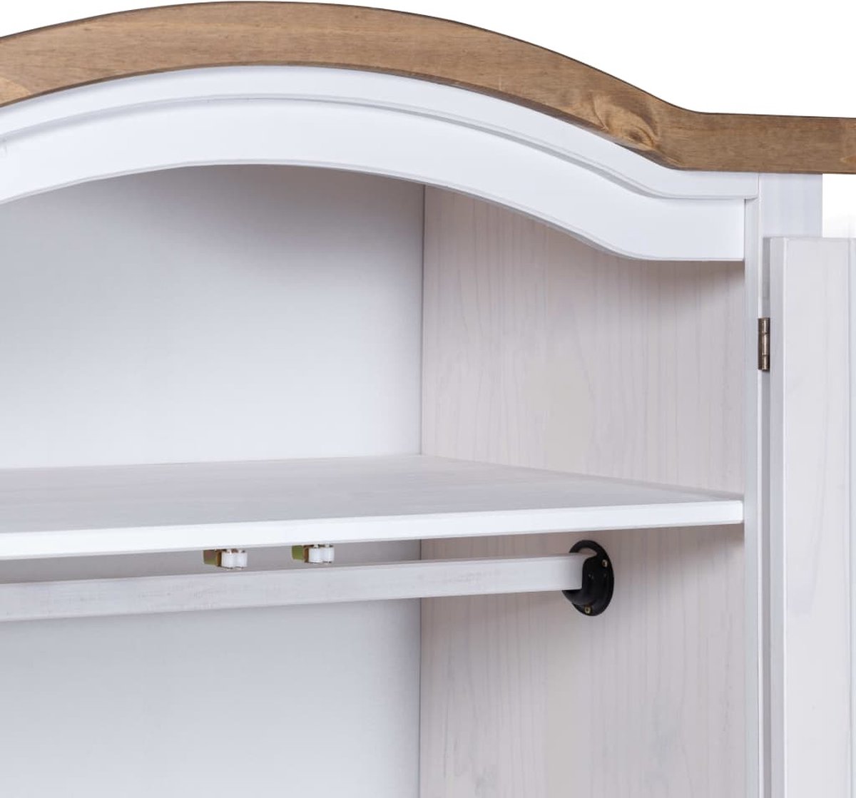 Vidaxl Kledingkast Met 2 Deuren Mexicaans Grenenhout Corona-stijl - Wit