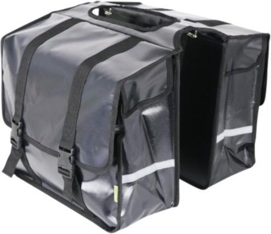 DRESCO Dubbele Fietstas Transporter 50 Liter Bisonyl - Zwart