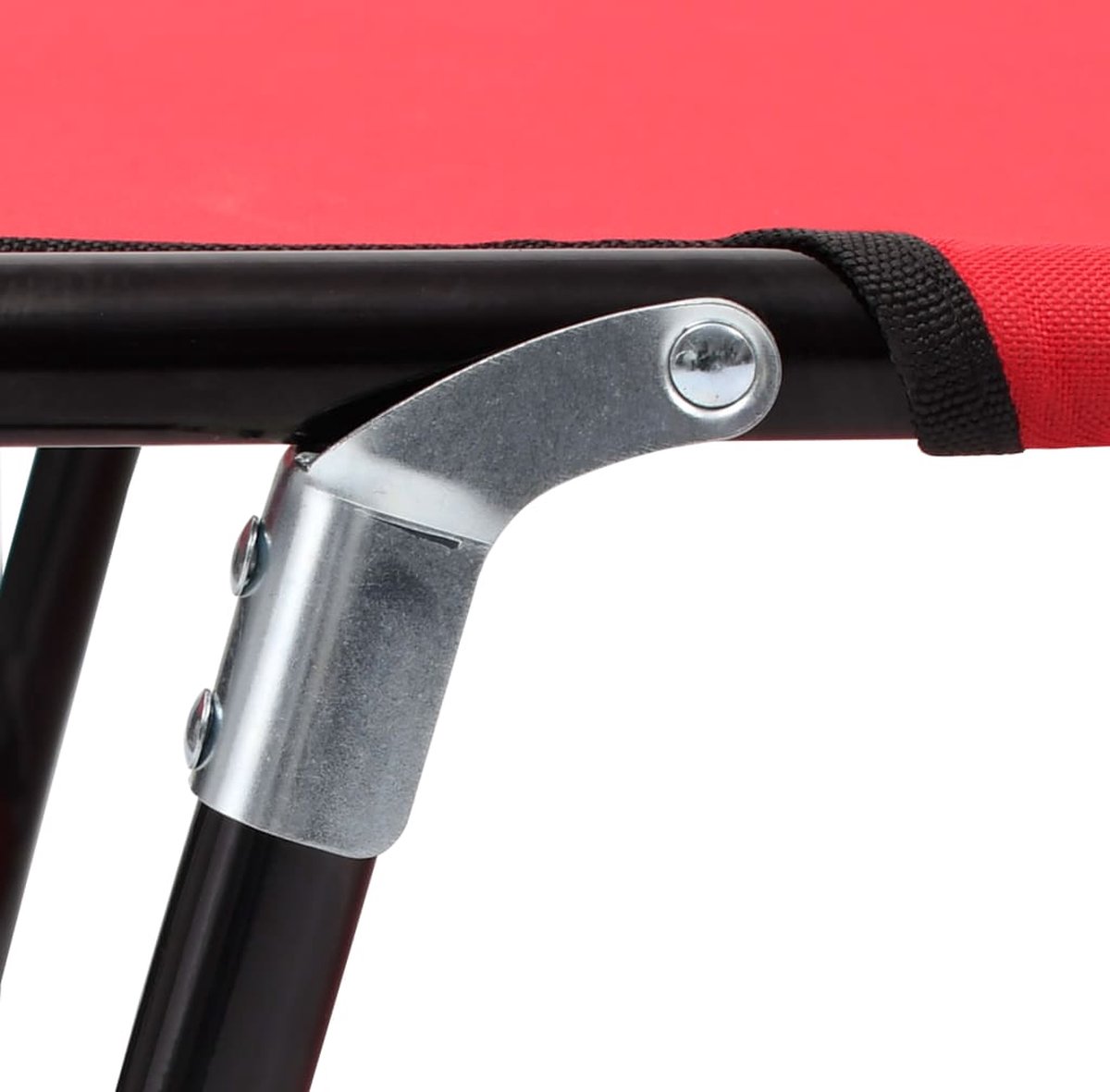 Vidaxl Ligbed Inklapbaar Staal - Rood