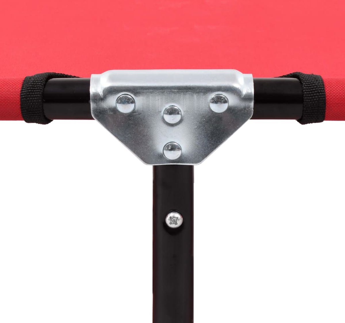 Vidaxl Ligbed Inklapbaar Staal - Rood