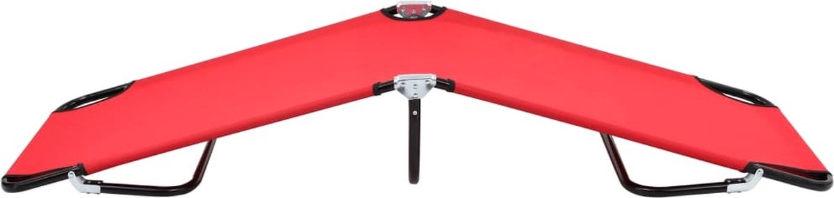 Vidaxl Ligbed Inklapbaar Staal - Rood