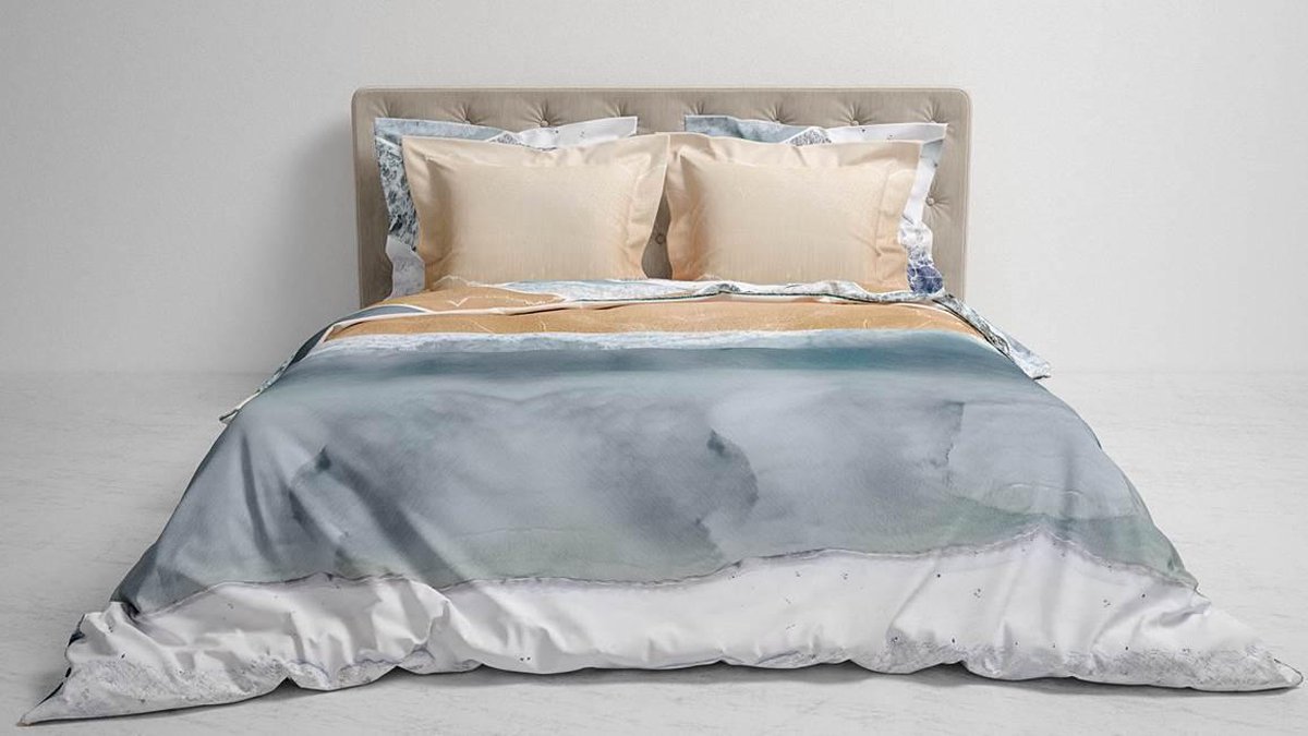 Heckett & Lane Dekbedovertrek Carey - Storm - Lits-jumeaux 240x200/220 Cm - Blauw