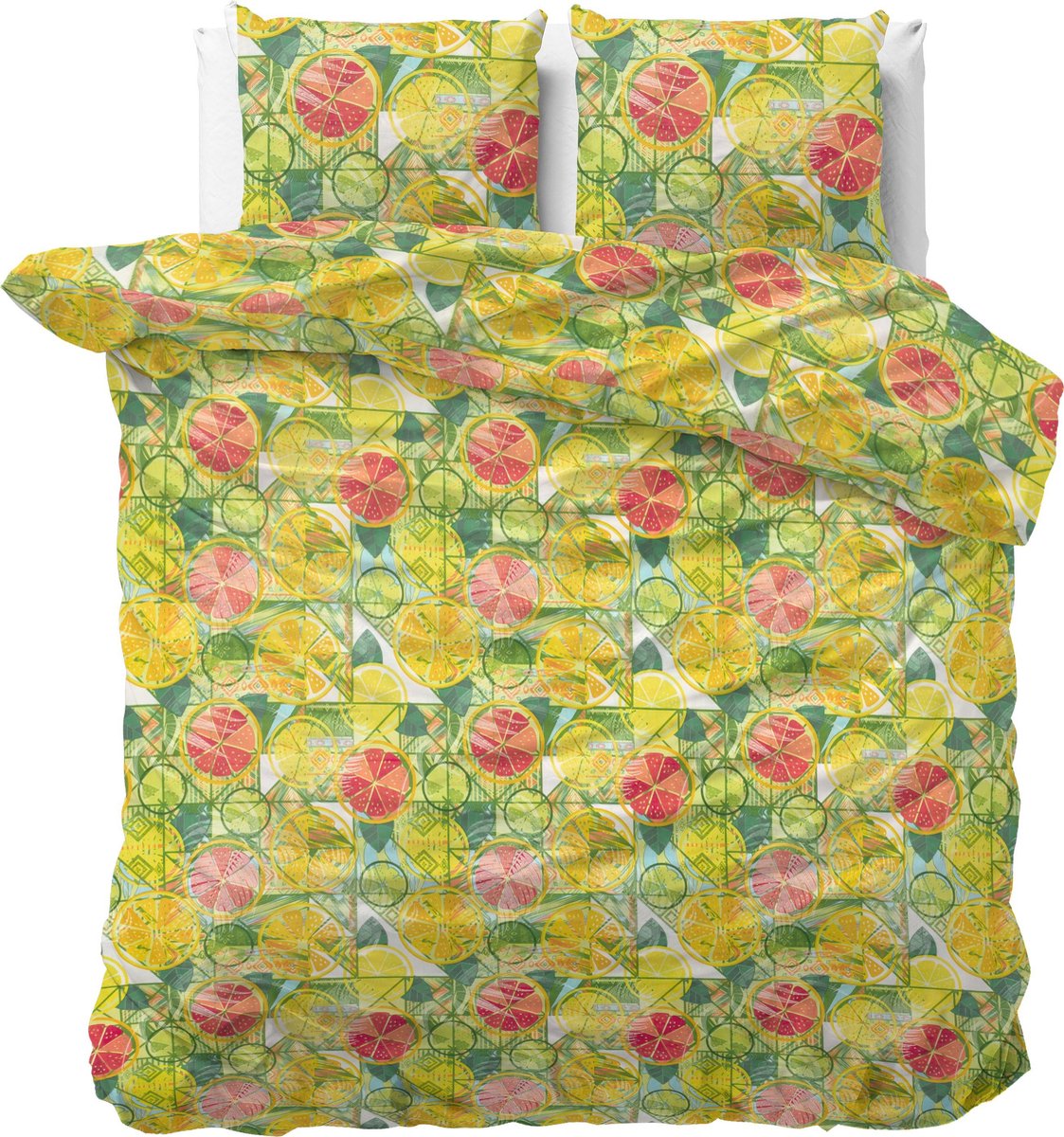 Sleeptime Dbo St Fresh Fruits Multi 240x220 - Geel