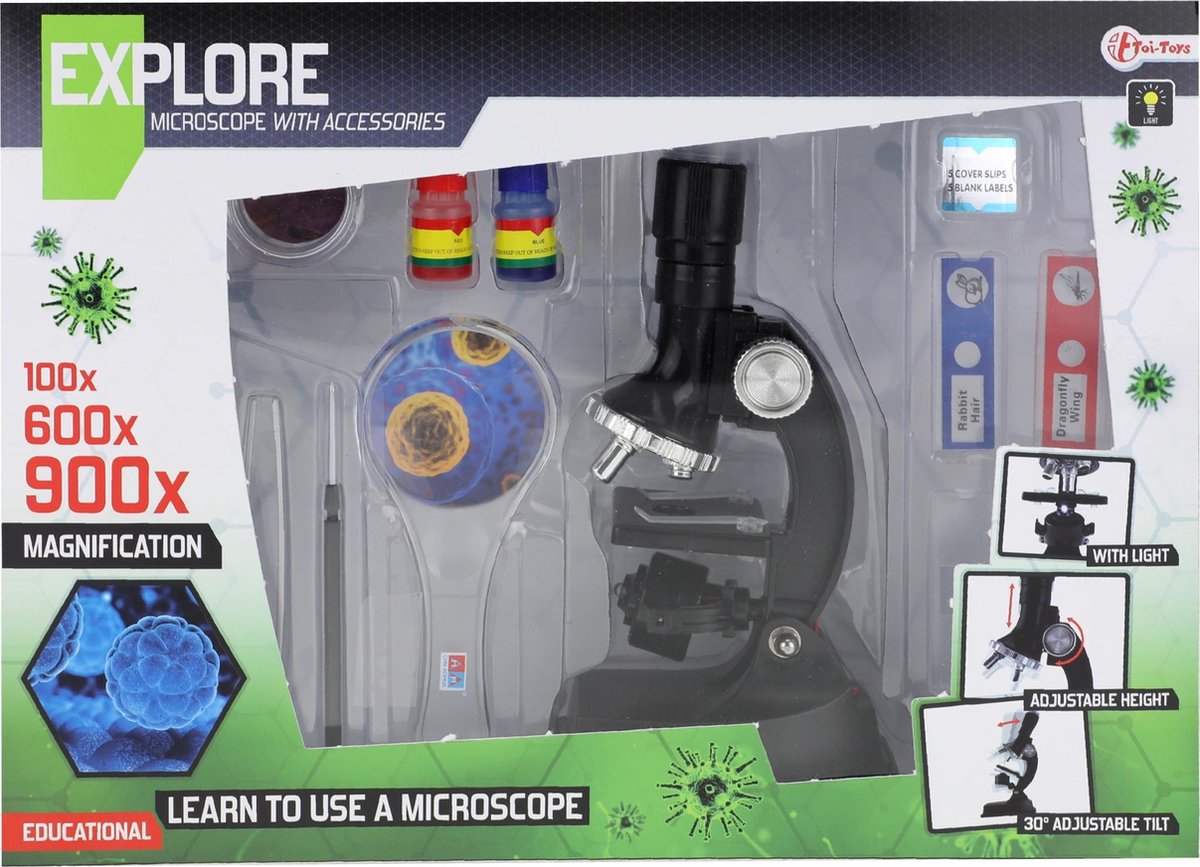 Toi-Toys Microscoop 25 Cm - Zwart
