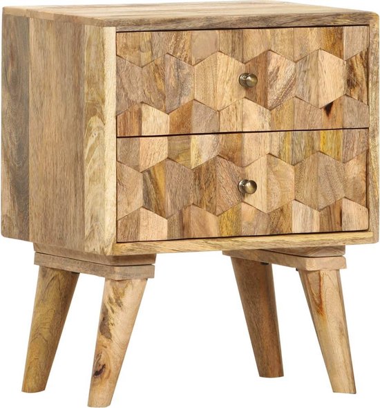 Vidaxl Nachtkastje 40x30x50 Cm Massief Mangohout - Bruin