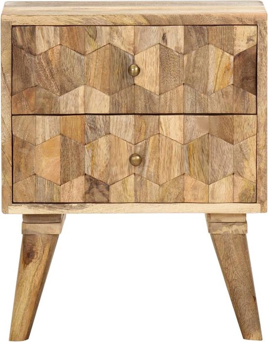 Vidaxl Nachtkastje 40x30x50 Cm Massief Mangohout - Bruin