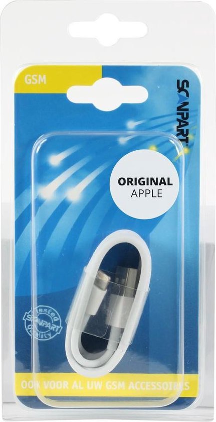 Scanpart Laad + Datakabel Apple Lightning - Usb 1m - Wit