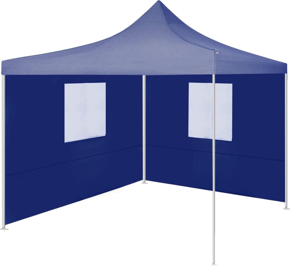 Vidaxl Partytent Met 2 Zijwanden Inklapbaar 2x2 M Staal - Azul