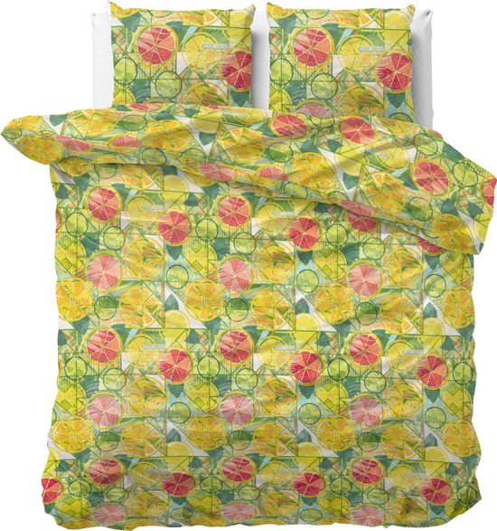 Sleeptime Dbo St Fresh Fruits Multi 200x220 - Geel