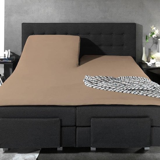 Sleeptime Hsl Hc Splittopper Katoen Taupe 200x220