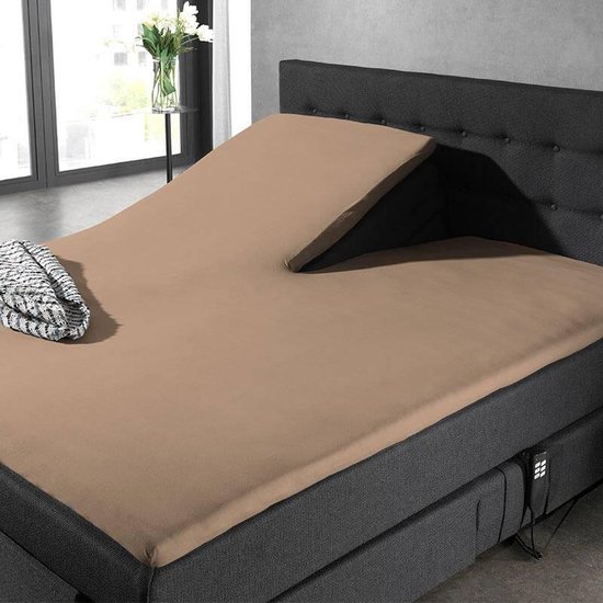 Sleeptime Hsl Hc Splittopper Katoen Taupe 200x220