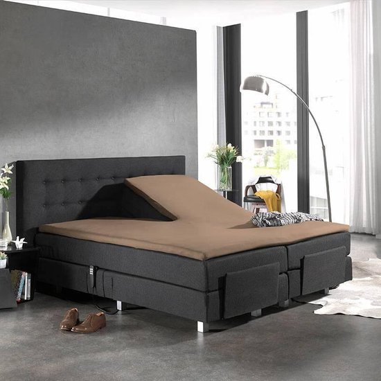 Sleeptime Hsl Hc Splittopper Katoen Taupe 200x220