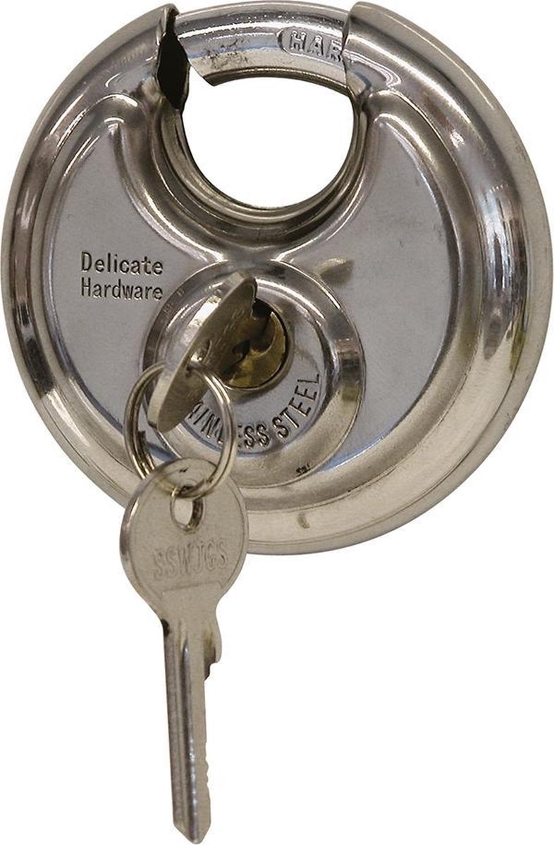 CarPoint Hangslot Discus 70 X 9 Mm Zilver - Silver