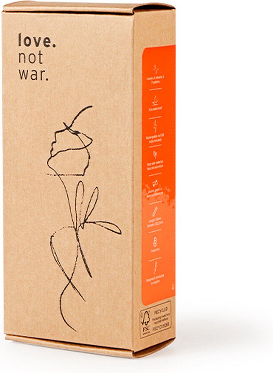 Love Not War - Liebe Orange - Goud