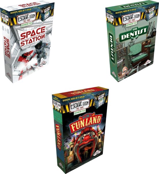 Identity Games Escape Room Uitbreidingsbundel - 3 Stuks - Space Station & The Dentist & Funland