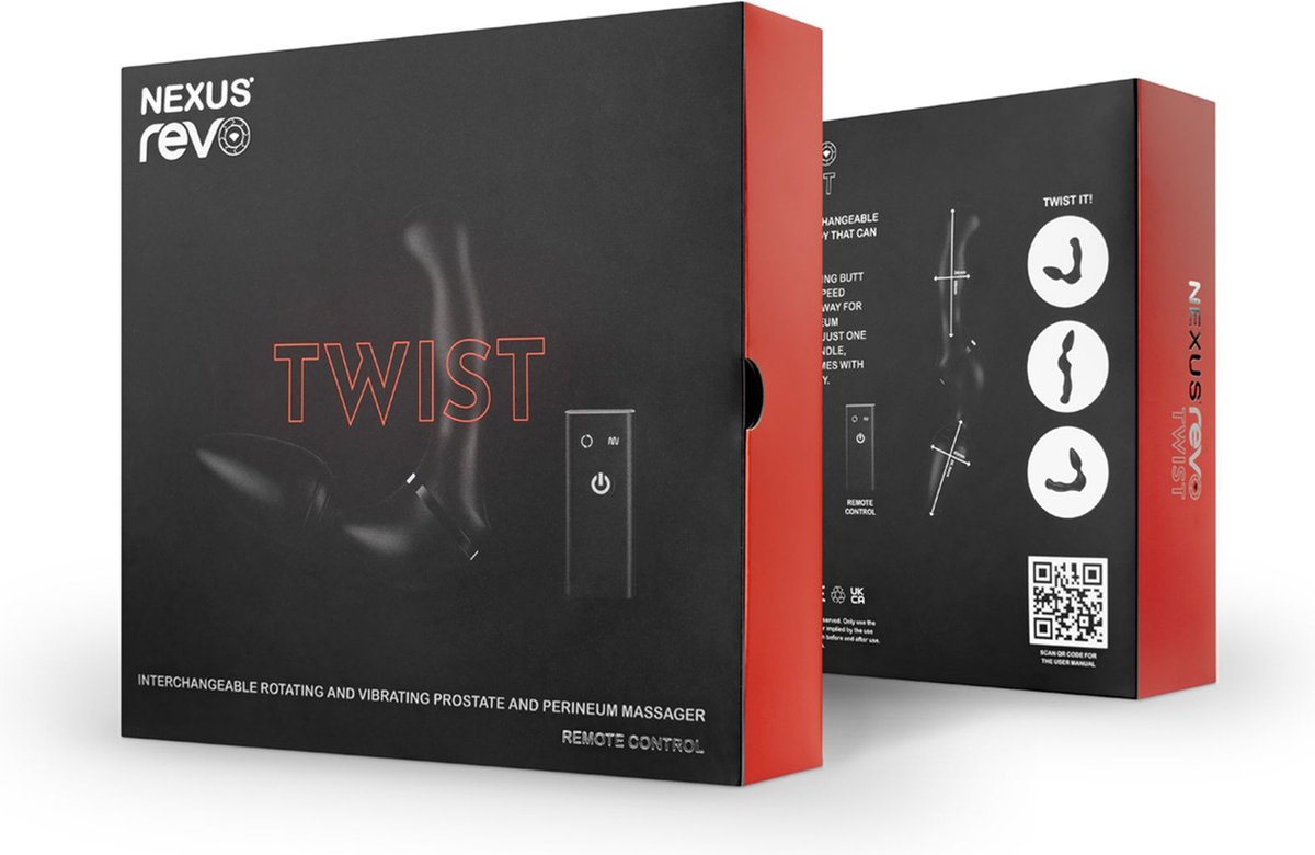 Nexus - Revo Twist Dubbele Anaal & Prostaat Stimulator - Zwart