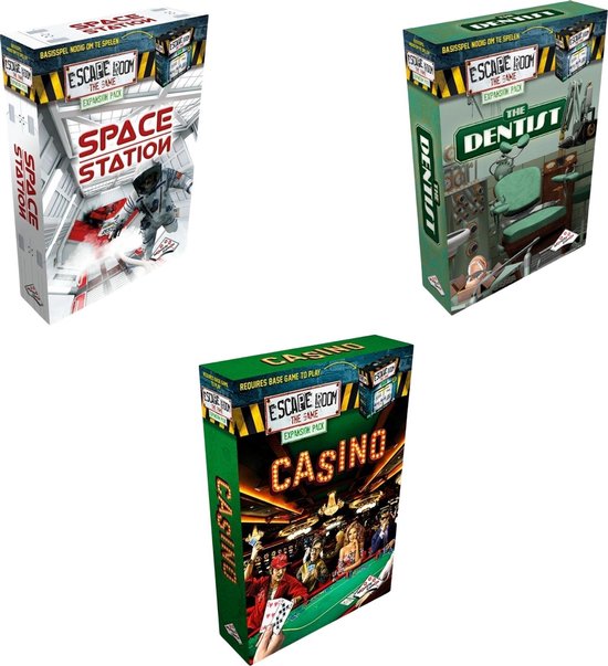 Identity Games Escape Room Uitbreidingsbundel - 3 Stuks - Space Station & The Dentist & Casino