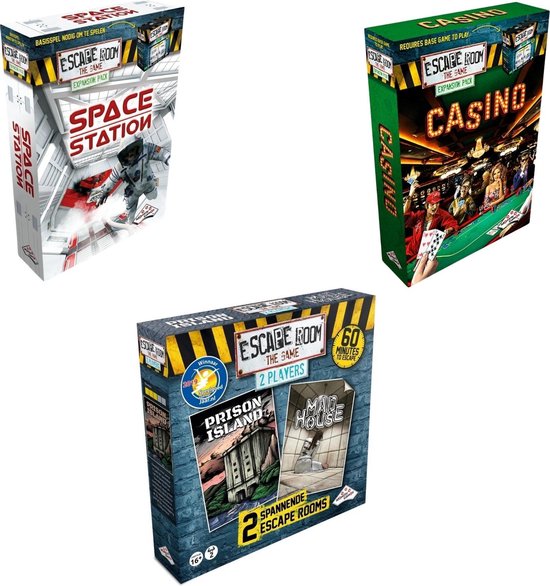Identity Games Escape Room Uitbreidingsbundel - 3 Stuks - Space Station & Casino & Mad House