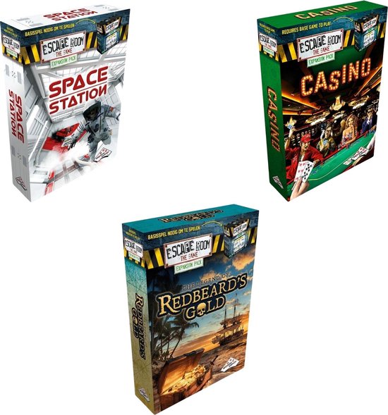 Identity Games Escape Room Uitbreidingsbundel - 3 Stuks - Space Station & Casino & Redbeard's Gold