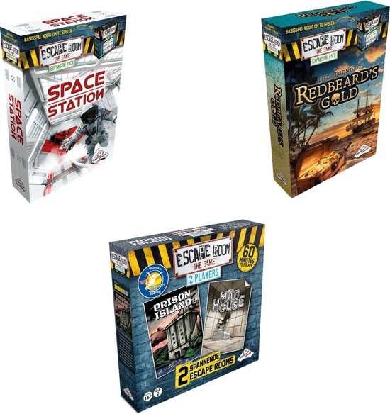 Identity Games Escape Room Uitbreidingsbundel - 3 Stuks - Space Station & Mad House & Redbeard's Gold
