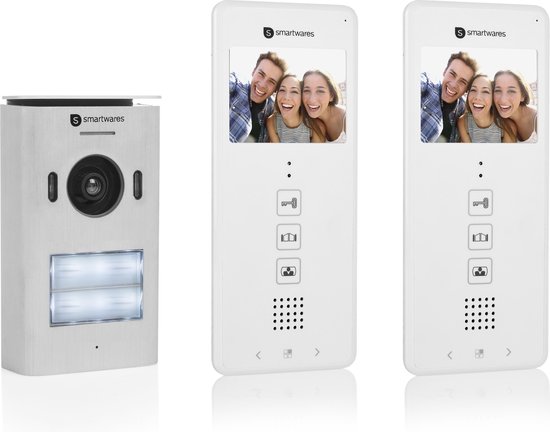 Smartwares Dic-22122 Video Intercom Systeem Voor 2 Appartementen - Wit