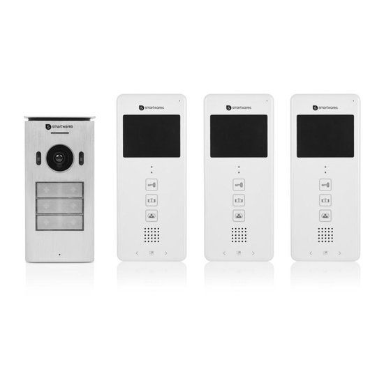 Smartwares Dic-22132 Video Intercom Systeem Voor 3 Appartementen - Wit