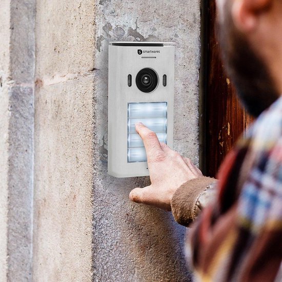 Smartwares Dic-22132 Video Intercom Systeem Voor 3 Appartementen - Wit