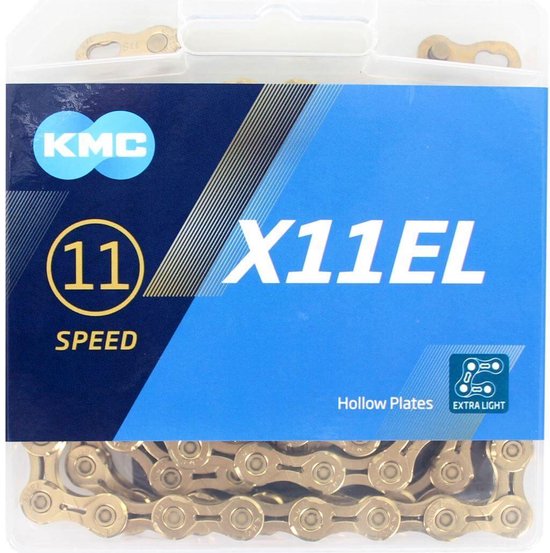 KMC Ketting X11el Ti-n 1/2-11/128 Inch 114 Schakels 11s - Goud