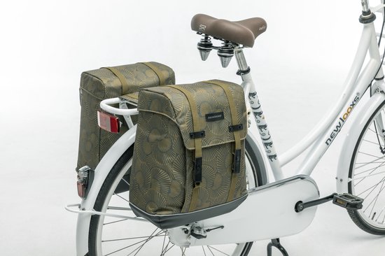 New Looxs Fietstas Dubbel Alba 34 Liter Polyester/zwart - Bruin