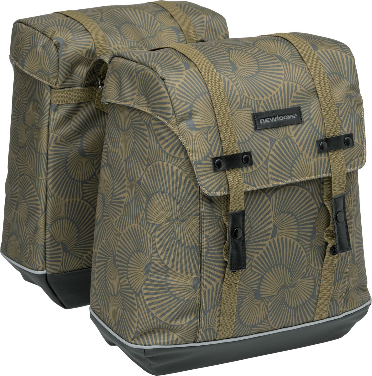 New Looxs Fietstas Dubbel Alba 34 Liter Polyester/zwart - Bruin