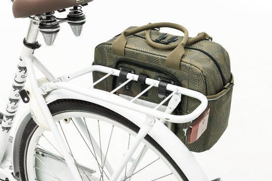 New Looxs Bagagedragertas Bari 13 Liter Polyester/zwart - Bruin