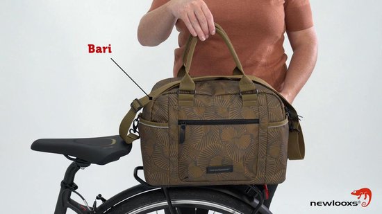 New Looxs Bagagedragertas Bari 13 Liter Polyester/zwart - Bruin