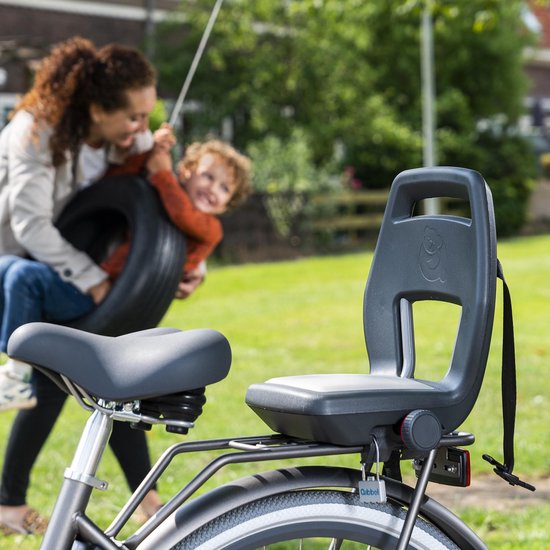Qibbel Fietszitje Achter 6+ Junior - Zwart