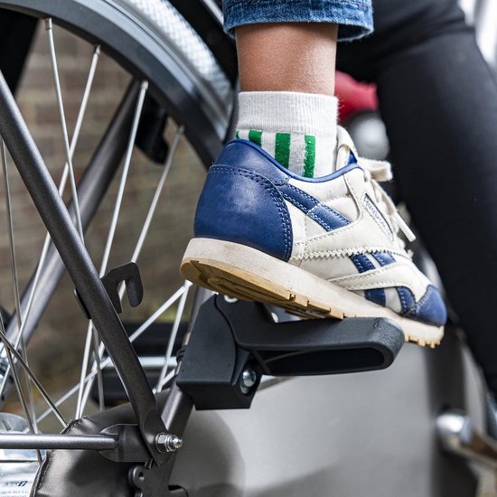 Qibbel Fietszitje Achter 6+ Junior - Zwart