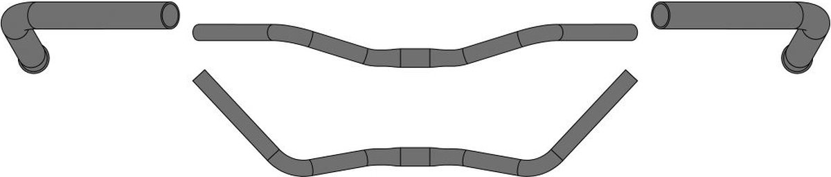 Ergotec Stuur Stadsfiets 22,2/ 590/ 25,4mm Zilver - Silver