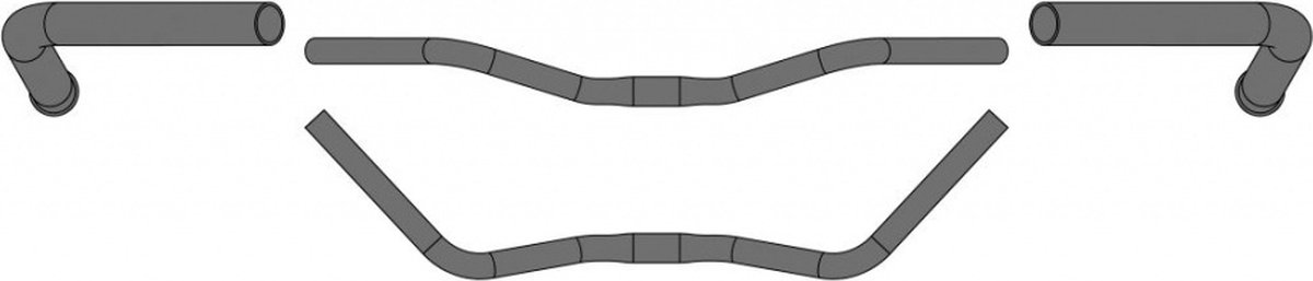 Ergotec Stuur Stadsfiets 22,2/ 590/ 25,4mm Zilver - Silver