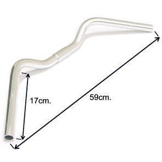 Ergotec Stuur Stadsfiets 22,2/ 590/ 25,4mm Zilver - Silver