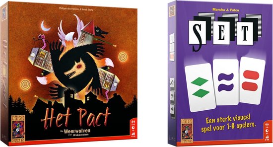 999Games Spellenbundel - Kaartspel - 2 Stuks - De Weerwolven Van Wakkerdam: Het Pact & Set!