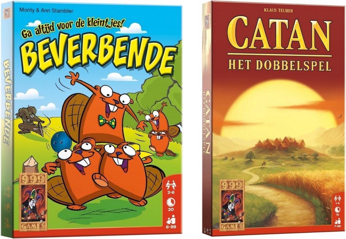 999Games Spellenbundel - Dobbelspel - 2 Stuks - Beverbende & Catan Het Dobbelspel