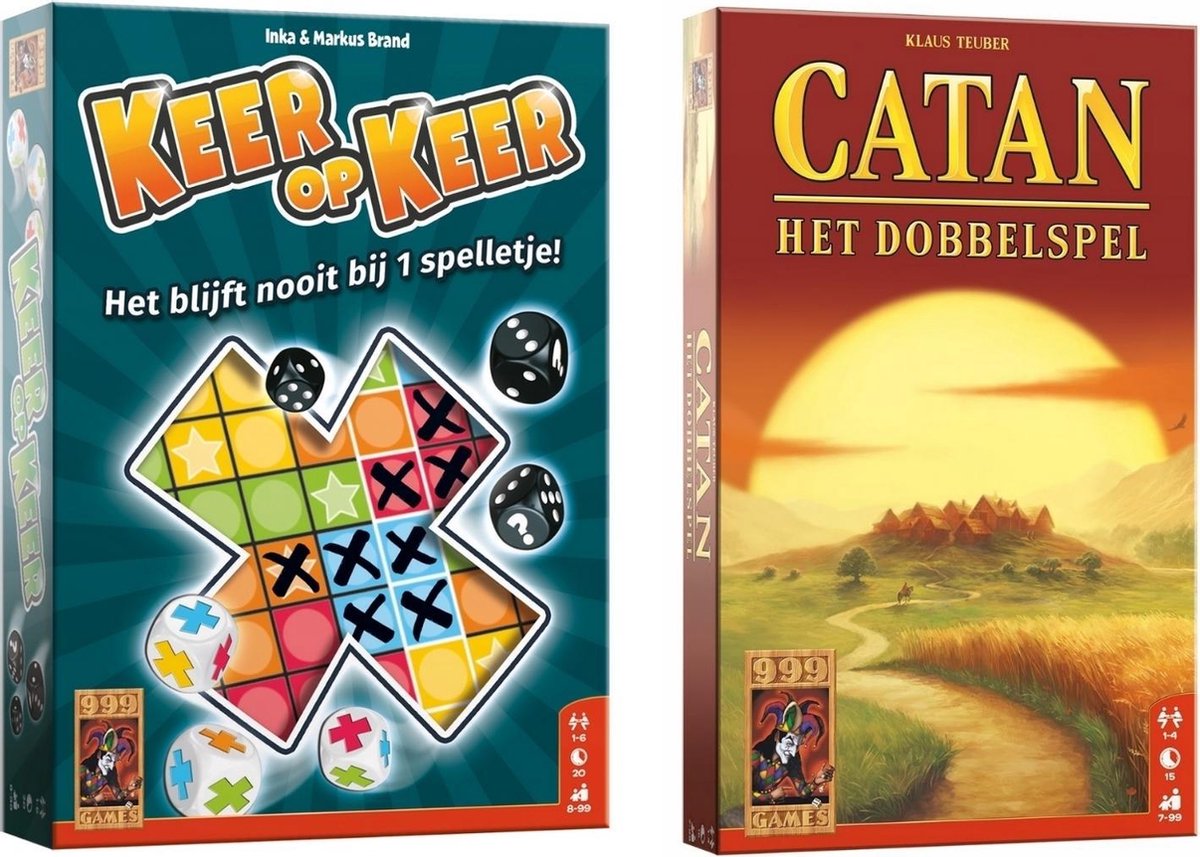 999Games Spellenbundel - Dobbelspel - 2 Stuks - Catan Het Dobbelspel & Keer Op Keer