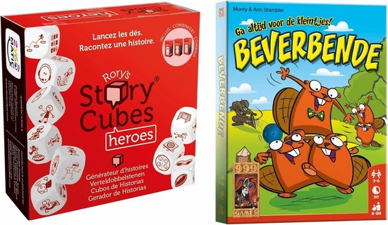 999Games Spellenbundel - Dobbelspel - 2 Stuks - Rory's Story Cubes Heroes & Beverbende