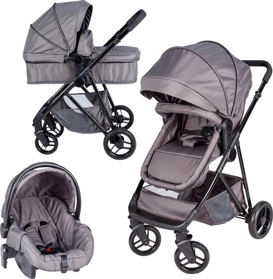 Bebies First Combi Kinderwagen Optima - Grijs