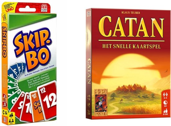 999Games Spellenbundel - Kaartspel - 2 Stuks - Skip-bo & Catan: Het Snelle Kaartspel