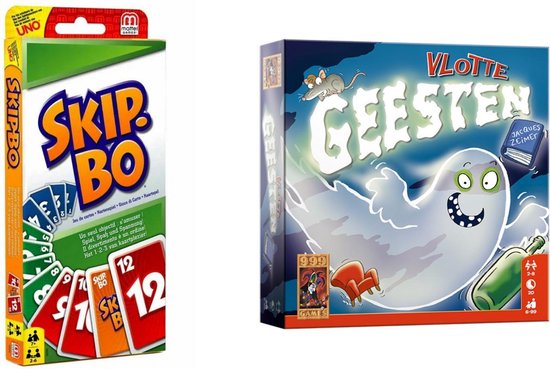 999Games Spellenbundel - Kaartspel - 2 Stuks - Skip-bo & Vlotte Geesten