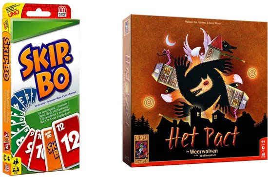 999Games Spellenbundel - Kaartspel - 2 Stuks - Skip-bo & Weerwolven Van Wakkerdam: Het Pact