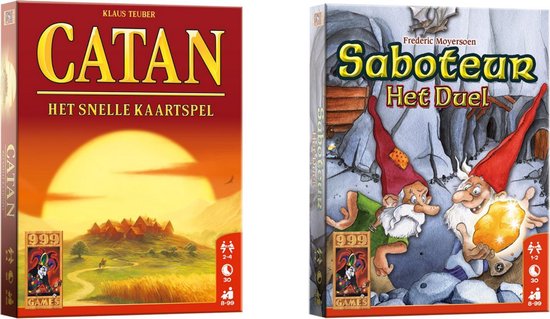 999Games Spellenbundel - Kaartspel - 2 Stuks - Catan: Het Snelle Kaartspel & Saboteur: Het Duel