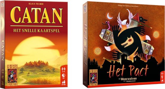 999Games Spellenbundel - Kaartspel - 2 Stuks - Catan: Het Snelle Kaartspel & Weerwolven Van Wakkerdam: Het Pact