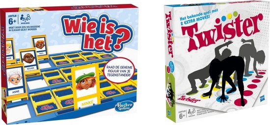 Hasbro Spellenbundel - Bordspel - 2 Stuks - Wie Is Het? & Twister